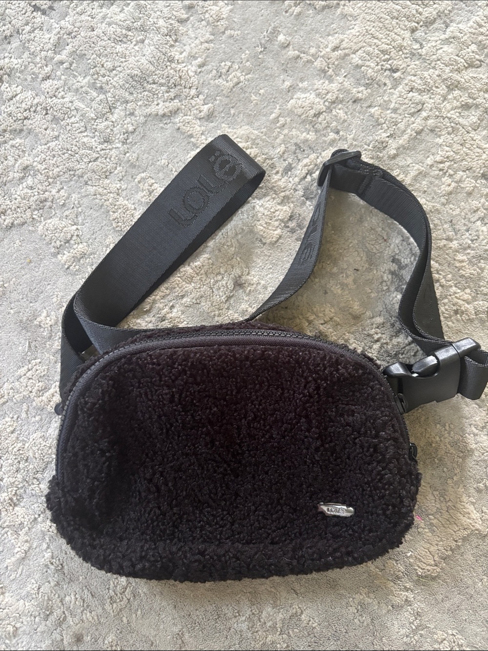 Lole Black Sherpa Waist Bag